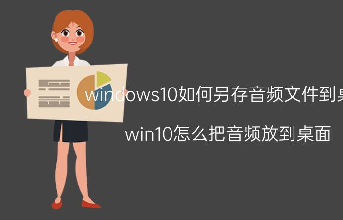 windows10如何另存音频文件到桌面 win10怎么把音频放到桌面？